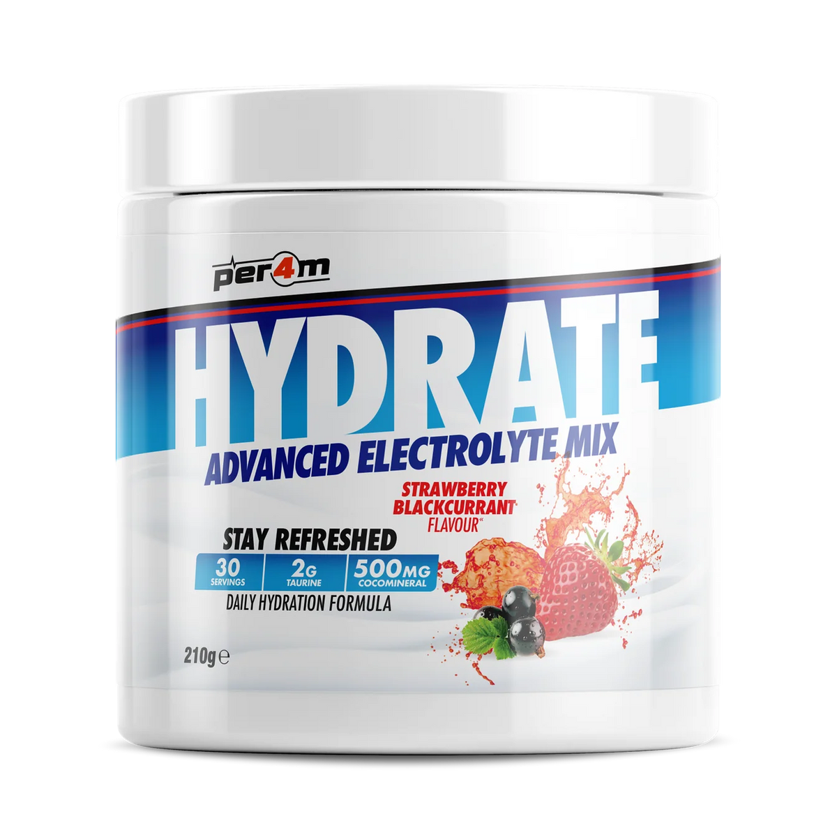 Per4m Hydrate Electrolyte Mix 210g - Strawberry Blackcurrant