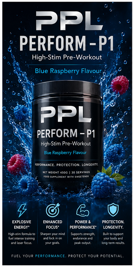 P1 High-Stim Pre-Workout 450g - Blue Raspberry [30 Servings]