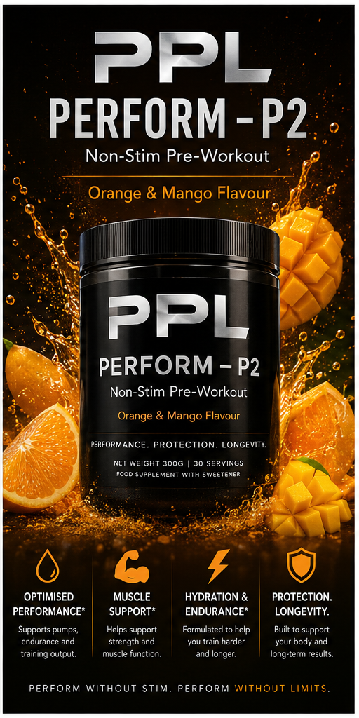 P2 Non-Stim Pre-Workout 300g - Orange & Mango [30 Servings]